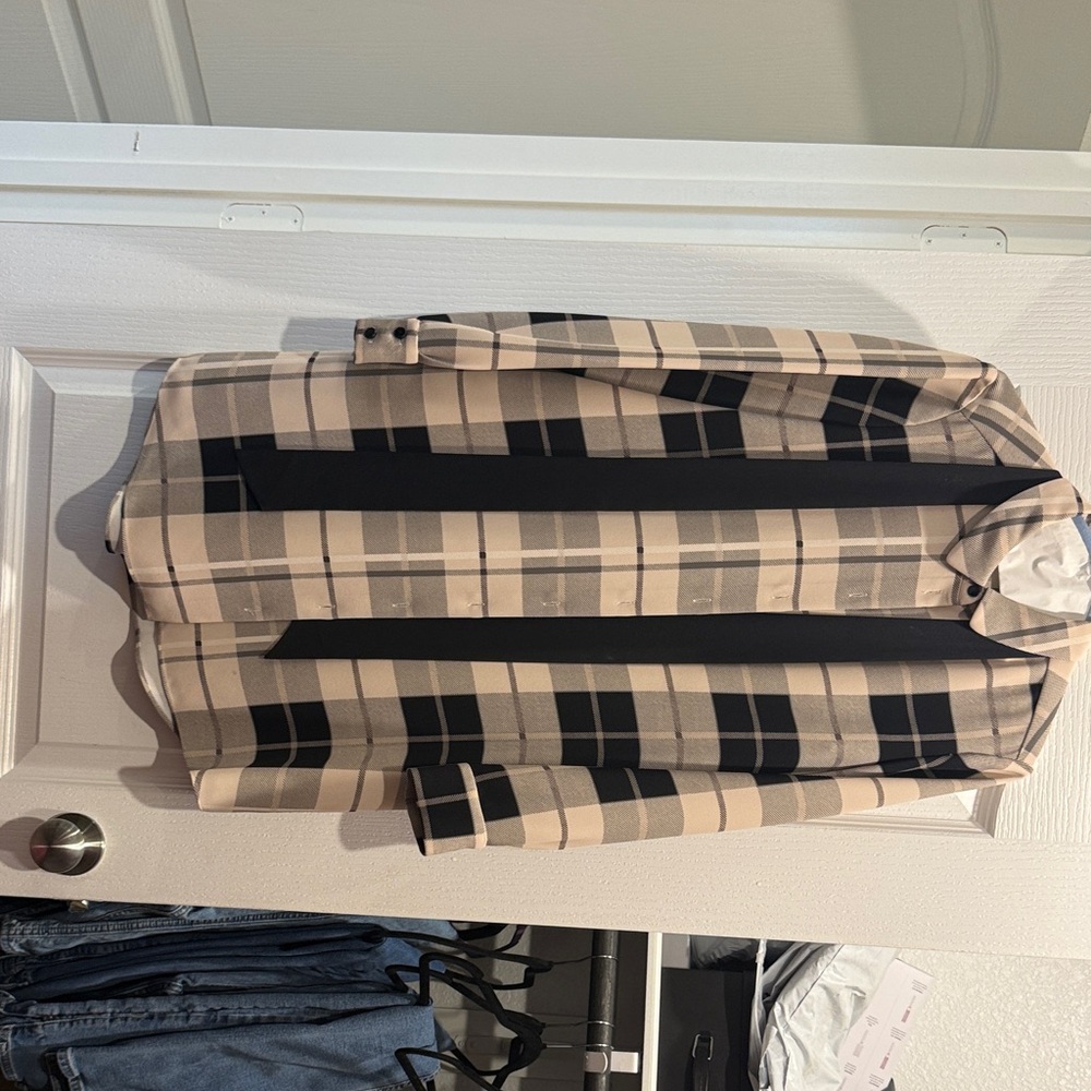 Kate Spade Beige and Black Plaid Dress